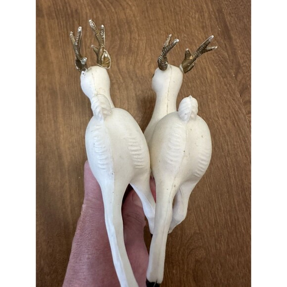 MCM Reindeer Vintage Christmas Soft Plastic Rubber 6.5” Hong Kong Set Of 2 - Picture 16 of 16